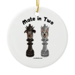 Check Mate in Two Dogs Christmas Ornaments