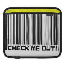 Check Me Out Barcode iPad Rickshaw Sleeve iPad Sleeves