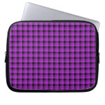 Check Pattern. Purple and Black. Computer Sleeve