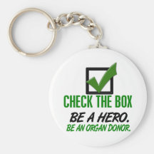 Check The Box Be An Organ Donor 1 Keychain