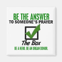Check The Box Be An Organ Donor 3 Refrigerator Magnet