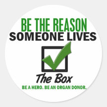 Check The Box Be An Organ Donor 4 Sticker