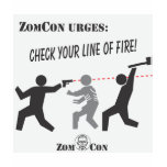 Check Your Line of Fire! t-shirts