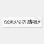 Check Your Shred Horizontal (white) Bumper Sticker
