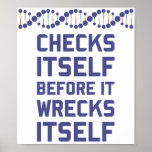 Check Yourself Before You Wreck Your DNA Genetics Poster