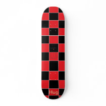 Checker Bord, On Deck Skateboard