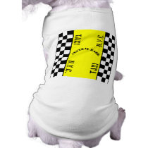 Checker Cab Taxi Design Pet Tee Shirt