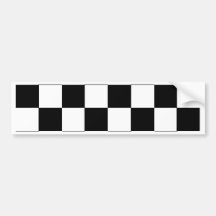 Checker Pattern Bumper Sticker