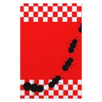 Checkerboard Ants Custom Stationery