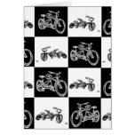 CheckerBoard Bicycles Greeting Cards
