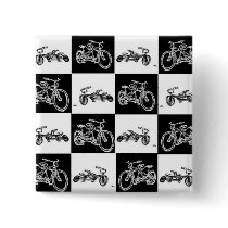 checkerboard bicycles pin