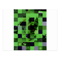 Checkerboard Board Dog Postcard