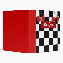 Checkerboard Cherries Recipe Binder