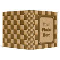 Checkerboard - Chocolate Peanut Butter 3 Ring Binder