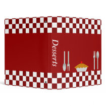 Checkerboard Dessert Recipe Binder