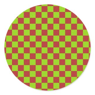 Checkerboard Gone Mad: Envelope Seals sticker