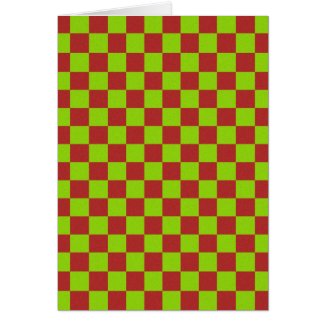 Checkerboard Gone Mad: Greeting Cards card