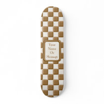 Checkerboard - Milk Chocolate and White Chocolate Skateboard