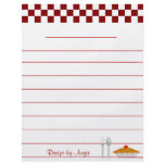 Checkerboard Pie Recipe Paper - With Lines flyers