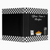 Checkerboard Recipe  Book 3 Ring Binders