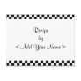 Checkerboard Recipe Cards 4 x 6 Post Card