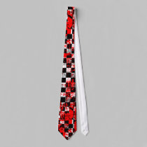 Checkerboard Splatter ties
