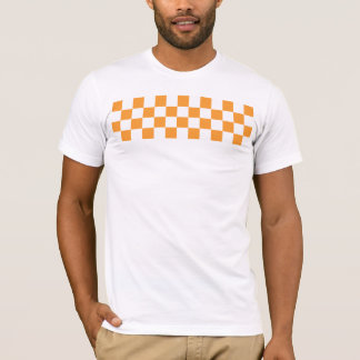 orange checkerboard shirt