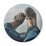 Checkerboard Vans Magnet
