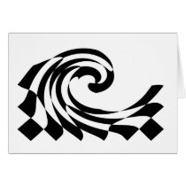 Checkerboard Wave Card by thehatch Checkerboard Wave Card
