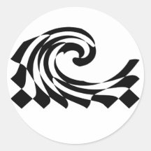 Checkerboard Wave Sticker