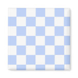 Checkered Baby Blue Refrigerator Magnet Checkered Baby Blue Refrigerator Magnet