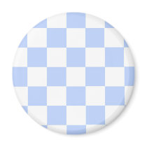 Checkered Baby Blue magnets