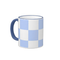 Checkered Baby Blue mugs