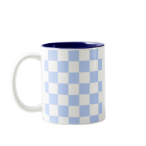 Checkered Baby Blue mugs