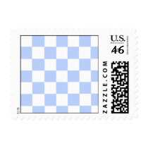 Checkered Baby Blue postage