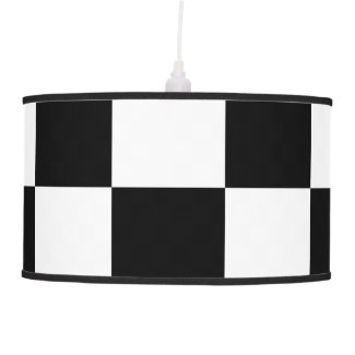 Checkered Black and White Ceiling Lamps