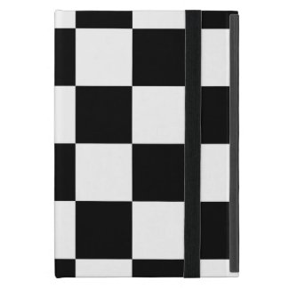 Checkered Black and White Cover For iPad Mini