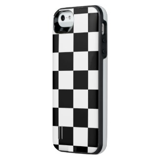 Checkered Black and White iPhone SE/5/5S Battery Case