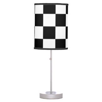 Checkered Black and White Table Lamps