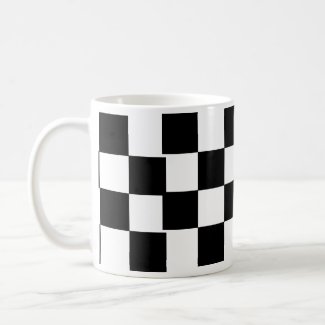 Checkered Black & White Mug