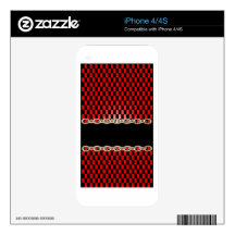 Checkered chain by Valxart.com iPhone 4 Decals
