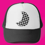 Checkered Crescent Moon Mesh Hats