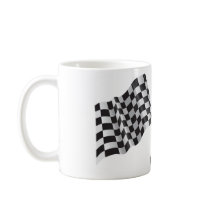 checkered cross flags coffee mugs