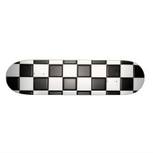 Checkered deck custom skate board
