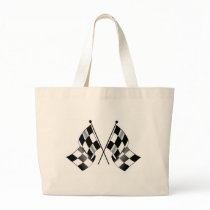 checkered flag tote bag