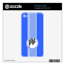 Checkered Flag; Blue iPhone 4S Skins