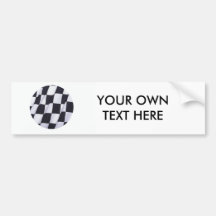 Checkered flag bumper stickers