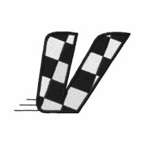 Checkered Flag Letter V embroidered shirts by ZazzleEmbroidery Checkered Flag Letter V embroidered shirts