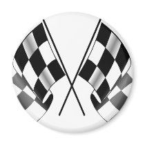 checkered flag fridge magnets