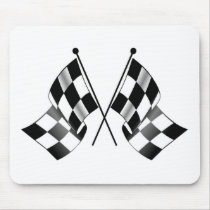 checkered flag mouse pad